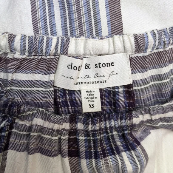 Anthropologie Cloth and Stone Glacier Plaid Top - Picture 5 of 5